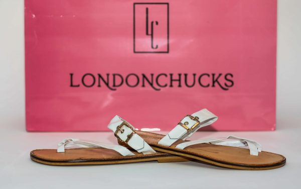 LC Ladies White Slippers - Image 2