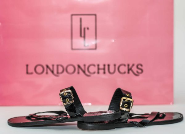 LC Ladies Black Slippers - Image 2